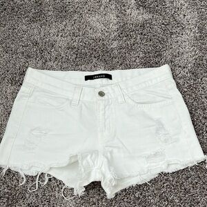 J Brand cut off white shorts